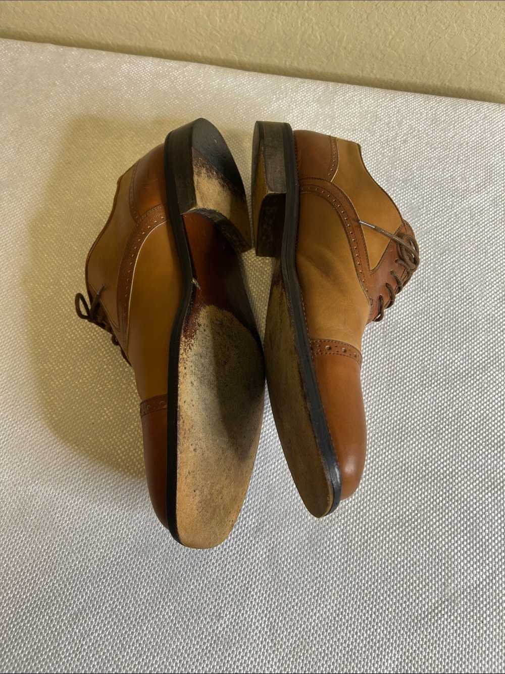 Johnston & Murphy Cellini Two Tone Oxford Shoe Size 10.5 M - Picture 7 of 12